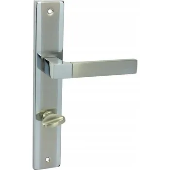 Dveřní kování Interiérová klika Domino Štítek s WC zámkem