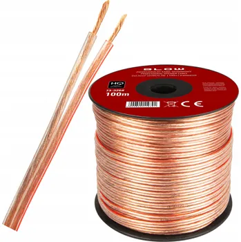 Audio kabel REPRODUKTOROVÝ KABEL DVOUŽÍLOVÝ AUDIO KABEL PROFESIONÁLNÍ HQ 2x2,50mm 100m