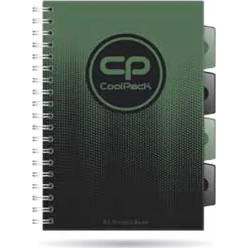 Sešit B5 s linkami, polotvrdá obálka v zeleném gradientu CoolPack, 100 listů