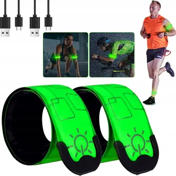 REFLEXNÍ PÁSEK S LED OSVĚTLENÍM NA SUCHÝ ZIP PRO LIDI A ZVÍŘATA 2KS