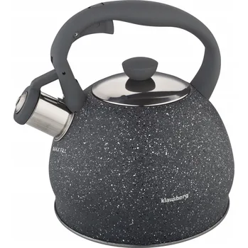 Varná konvice Konvice ocelová s píšťalkou 2L indukce plyn šedá KLAUSBERG