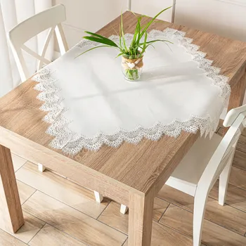 Prostěradlo SERENA Ubrousek s krajkou, 85x85 cm, barva 001 bílá