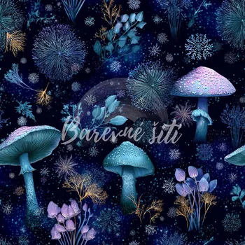 Úplet, Modrofialové noční houbičky (E) (Top kvalitní úplet Bella digitisk)