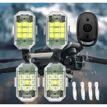 Dron LED světlo CSTG Stroboskop 7 barev pro dron DJI, dálkově ovládané, 4 kusy