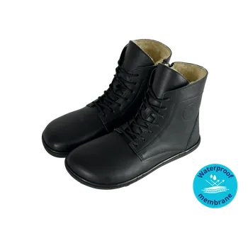 Dámská zimní obuv Antal Barefoot kožené zimní boty Venero BLACK WINTER Velikost: 47