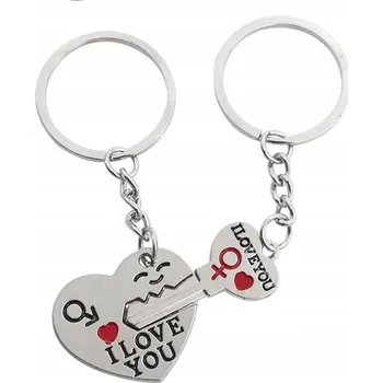 Přívěsek PŘÍVĚSEK NA KLÍČE SRDCE PRO PÁRY láska LÁSKA přívěsek přívěsek DÁREK