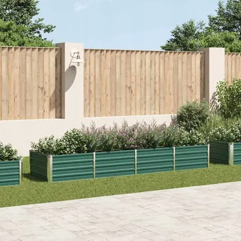 Obraz VidaXL zelený kovový Květináč 320 cm x 80 x 45 cm