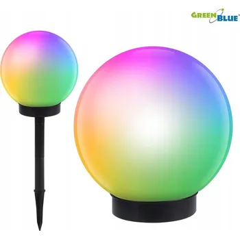 Venkovní osvětlení Solární lampa KOULE zahradní LED RGB velká MLÉČNÁ zapichovací KOULE barevné 20 cm