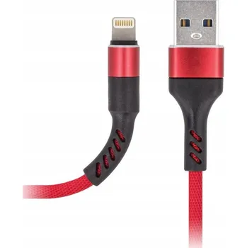 Datový kabel Kabel Maxlife USB - Apple Lightning 1 m červený