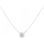 Stříbrný náhrdelník Beneto se zirkonem AGS56/47 (řetízek, přívěsek)