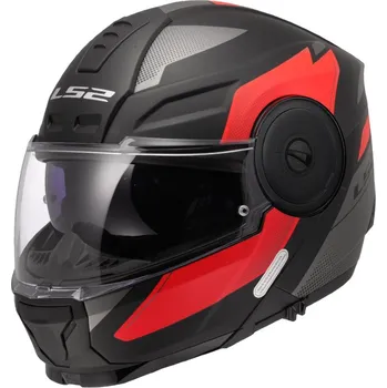 Helma na motorku LS2 Vyklápěcí přilba na motorku FF902 Scope II Duria černá matná/červená XL