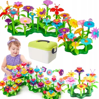 ostatní stavebnice STAVEBNICE KVĚTINY ZAHRADA SKLÁDAČKA KVĚTY 134 DÍLKŮ Velké