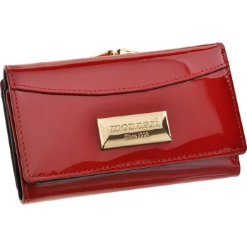 Lakovaná dámská peněženka Monnari portmonetka na kovový uzávěr - červená MONNARI 5905054540111