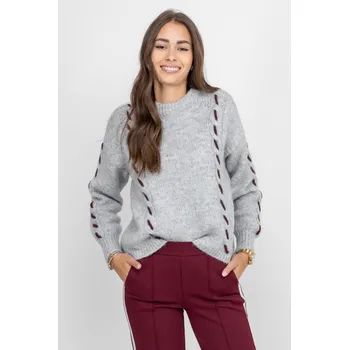 Dámský svetr Vero Moda pletený svetr Ilina světle šedý Velikost: M