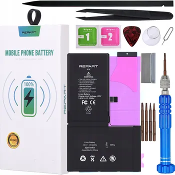 Baterie pro mobilní telefon Baterie REPART pro Apple iPhone X, zvýšená kapacita 3250 mAh + nářadí