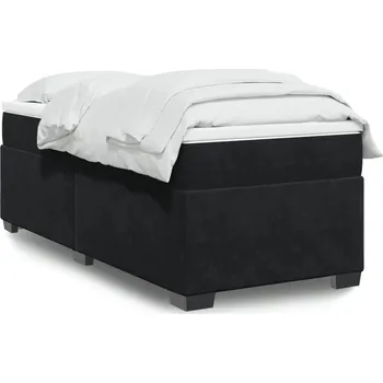 Postel Čalouněná jednolůžková postel VidaXL 90x190 cm černá