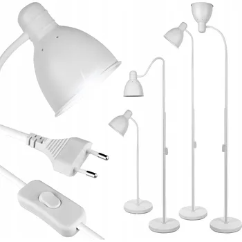 Stojací lampa Stojací lampa LEDLUX bílá, nastavitelná, patice E27, 60 W