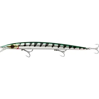 Umělá nástraha Savage Gear Wobler Barra Jerk Sinking Green Barracuda - 17,5 cm 29 g