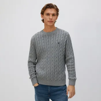 Pánský svetr Reserved - Svetr s&nbsp;vánočním vzorem - středně šedá - 940GC-85M - 940GC-85M-XXL