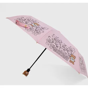 Deštník Deštník Moschino růžová barva, 8422 30X, vel. ONE SIZE