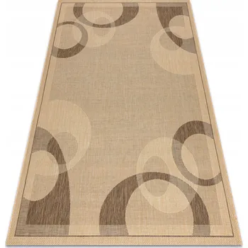 Koberec SISAL KOBEREC 120x170 cm KRUHY béžový #DEV365