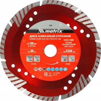 Řezný kotouč Diamantový kotouč segmentový na betonu a dlažbu - 180 mm