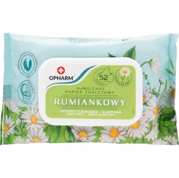 Toaletní papír Vlhčený toaletní papír s heřmánkem Opharm 1x52 ks