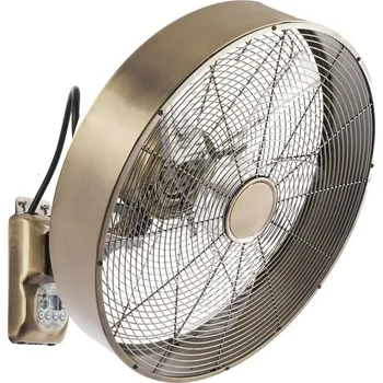 Domácí ventilátor ZEVENTI - Nástěnný ventilátor FANNY 50W/230V bronzová + dálkové ovládání