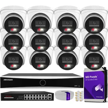 IP kamera Sada domácího monitoringu IP kamery 12x IPC-T280HA-LU 8MPx IR 30 m s mikrofonem