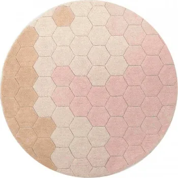 Koberec Dětský kusový koberec Honeycomb Rose kruh - doprava zdarma