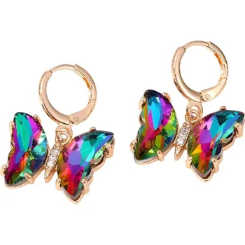 Náušnice IZMAEL Náušnice CO 36581 Zlatá/Multibarevná KP36581