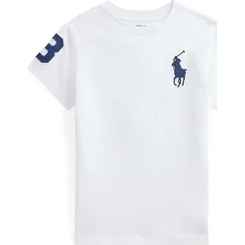 Chlapecké tričko Dětské bavlněné tričko Polo Ralph Lauren 322832907037 bílá 00X, vel. 124-134