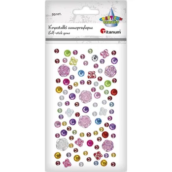 samolepka Titanum ST..., Samolepky 3D, kamínky, mix barev i motivů, 1arch