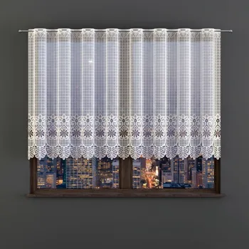 Záclona Dekorační metrážová vitrážová záclona INNES krémová výška 100 cm MyBestHome Cena záclony je uvedena za běžný metr, kod: 605099