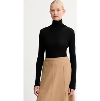 Tričko s dlouhým rukávem s přídavkem vlny Weekend Max Mara TESEO 2525946052600 černá 99X, vel. M