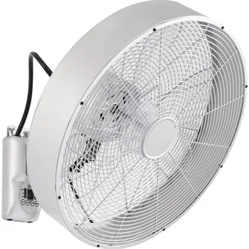 Domácí ventilátor ZEVENTI - Nástěnný ventilátor FANNY 50W/230V matný chrom + dálkové ovládání