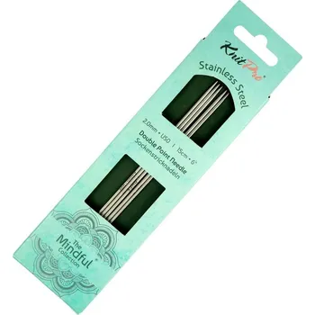 Nástroj na niť a příze KnitPro Mindful ponožkové jehlice 2mm 15cm (KnitPro Mindful Double Pointed Needles 2mm 15cm)