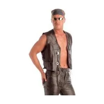 Moto vesta Modeka kožená vesta na motorku na chopper - konča velikost 3XL