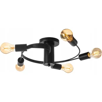 STROPNÍ SVÍTIDLO STROPNÍ SVÍTIDLO ČERNÝ LUSTR LOFT 5xE27 TOOLIGHT KOVOVÝ