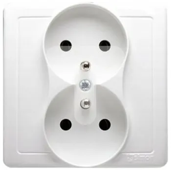 Elektrická zásuvka Bílá nástěnná Elektrická zásuvka Kontakt-simon BMGZ2/11