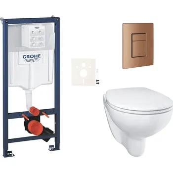 Klozet Grohe Závěsný wc set do lehkých stěn / předstěnová montáž Bau Ceramic SIKOGRSBAUSCDL0