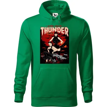 Pánská mikina Pánská mikina s potiskem Thunder cats Velikost (muž): 2XL, Vyberte barvu: Středně zelená