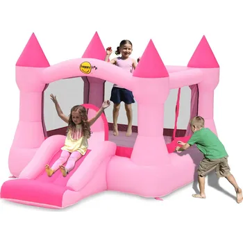 Skákací hrad Happy Hop - Skákací nafukovací hrad se skluzavkou růžový