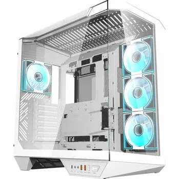 PC skříň Počítačová skříň Darkflash DY470 se 4 ventilátory (bílá)