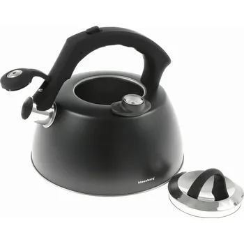 Varná konvice Konvice s PÍŠŤALKOU 3L Černá MAT s TEPLOMĚREM INDUKCE GAZ KLAUSBERG