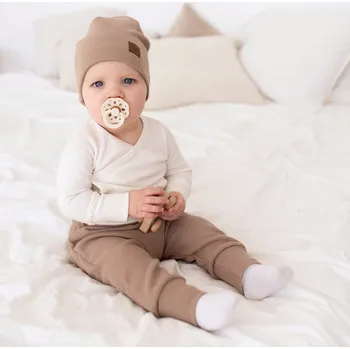 Kojenecké oblečení Tepláky vaflové / béžové Velikost: 74