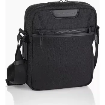 Cestovní taška PORSCHE DESIGN Roadster Nylon Shoulder Bag XS Taška přes rameno malá s uzavíratelnými kapsami černá (Malá nylonová taška přes rameno s oboustranným zipem a chytrým uspořádáním.)