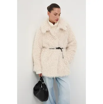 Pánská softshellová bunda Bunda Medicine béžová barva, přechodná, oversize RW25-KUD807 01X, vel. S