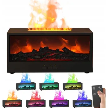 Aroma difuzér ZVHLČOVAČ VZDUCHU KOMÍN LED RGB DIFUZÉR AROMATERAPIE ČASOVAČ + DÁLKOVÉ OVLÁDÁNÍ