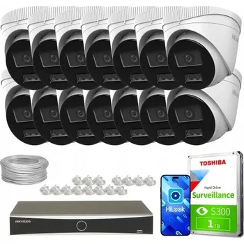 IP kamera Sada pro IP monitoring 14x IPCAM-T6-30DL 6Mpx PoE HiLook od Hikvision